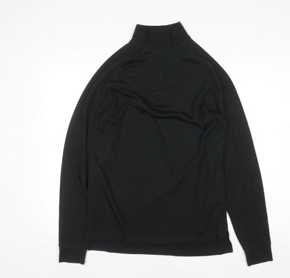 Trespass Men’s Black L Long Sleeve Half Zip Thermal Top
