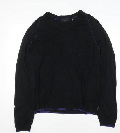 Mens UK Size 4XL Ted Baker Black Pullover Jumper