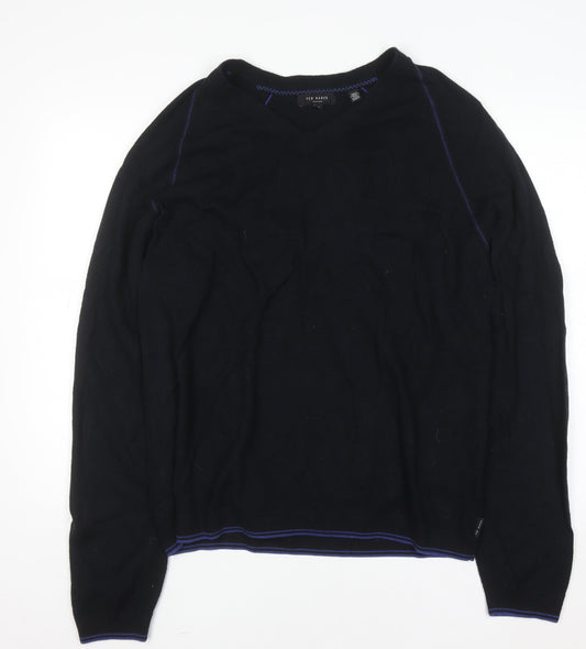 Mens UK Size 4XL Ted Baker Black Pullover Jumper