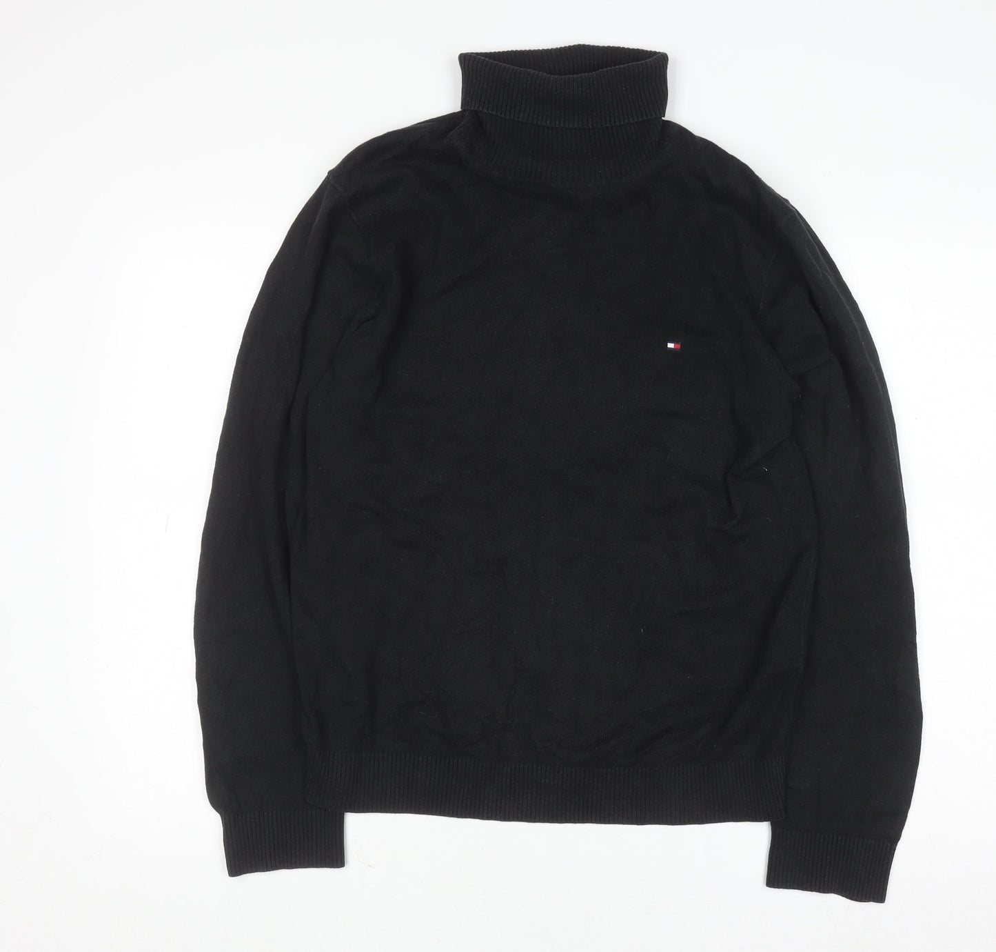 Mens UK Size M Tommy Hilfiger Black Pullover Jumper