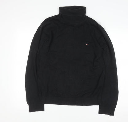 Mens UK Size M Tommy Hilfiger Black Pullover Jumper