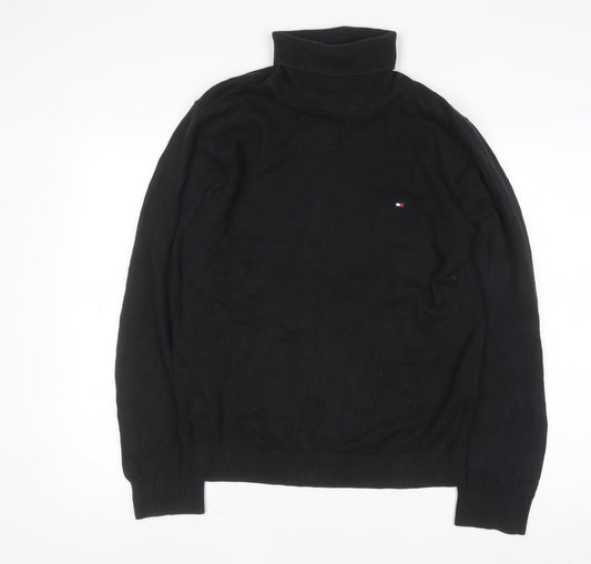 Mens UK Size M Tommy Hilfiger Black Pullover Jumper