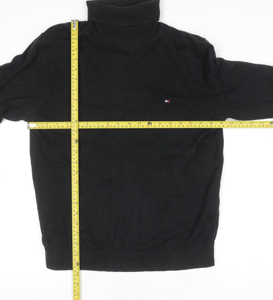 Mens UK Size M Tommy Hilfiger Black Pullover Jumper