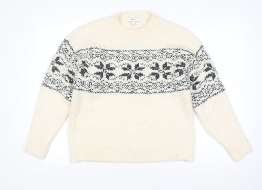 Womens UK Size S Marks and Spencer Ivory Pullover Jumper