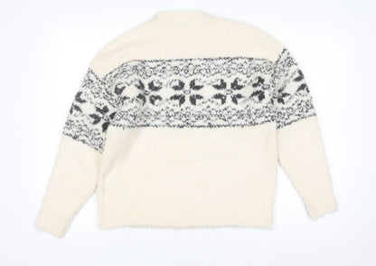 Womens UK Size S Marks and Spencer Ivory Pullover Jumper