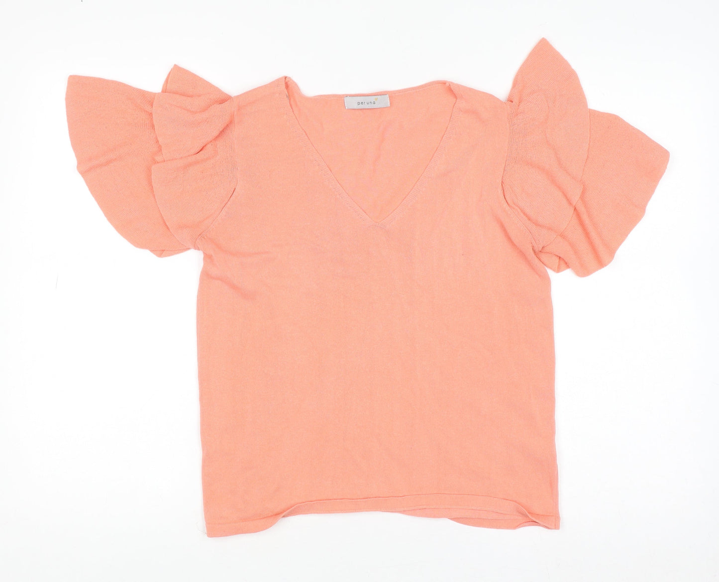 Womens UK Size 12 Marks and Spencer Pink Basic T-Shirt
