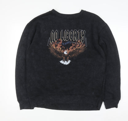 Unisex Adults UK Size L PINK VANILLA Black Pullover Sweatshirt