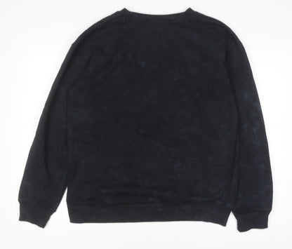 Unisex Adults UK Size L PINK VANILLA Black Pullover Sweatshirt
