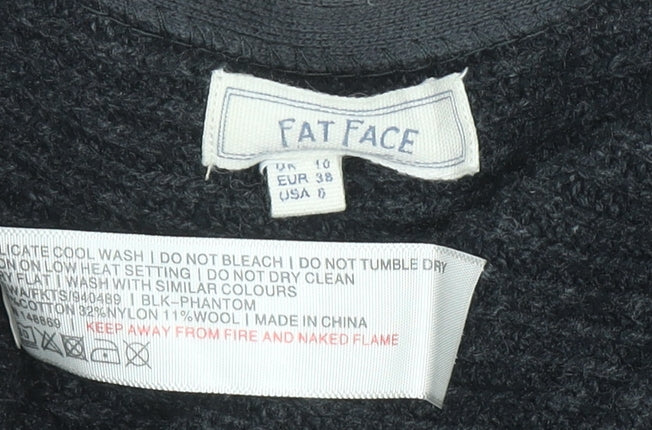 Womens UK Size 10 Fat Face Black Pullover Jumper