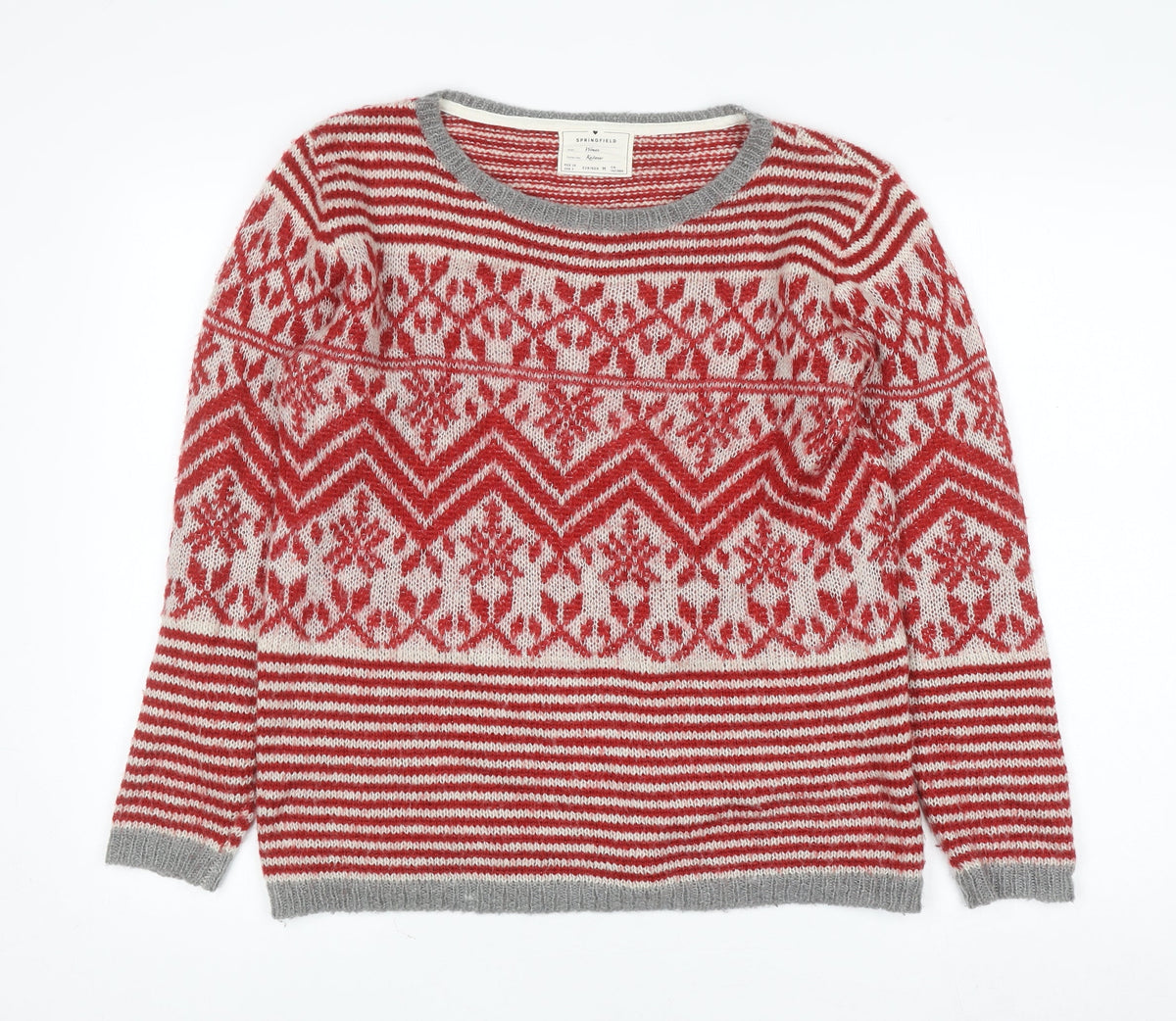 Womens UK Size 12 Springfield Red Pullover Jumper