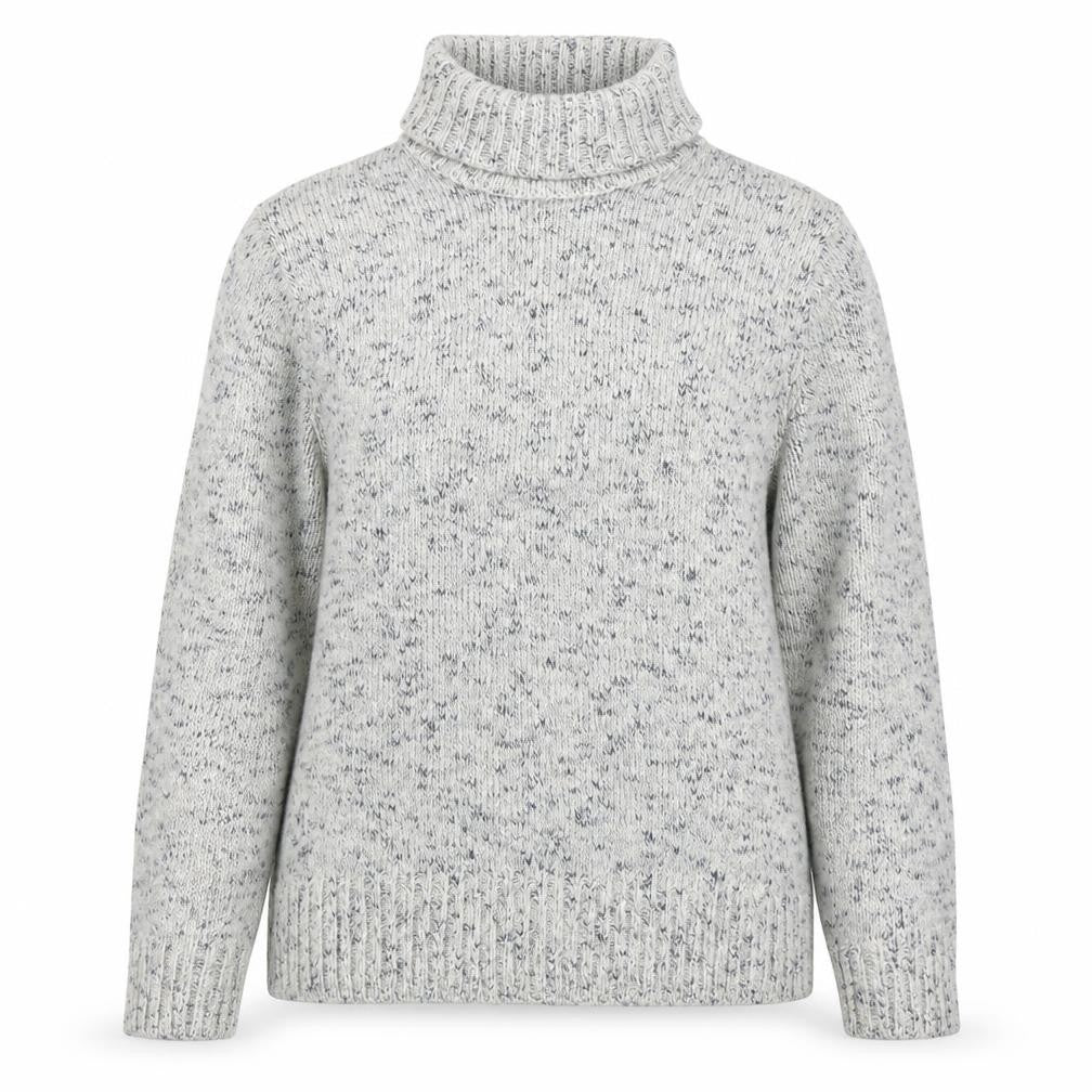 Marks and Spencer Women’s Grey Roll Neck Wool Blend Chunky Knit Jumper M