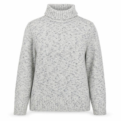 Marks and Spencer Women’s Grey Roll Neck Wool Blend Chunky Knit Jumper M