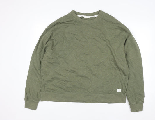 Mens UK Size 2XL Signal Green Pullover Sweatshirt