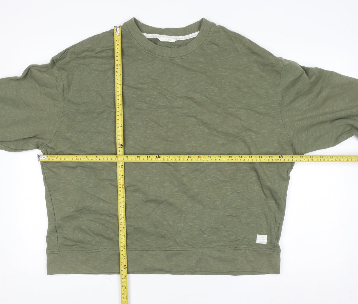Mens UK Size 2XL Signal Green Pullover Sweatshirt