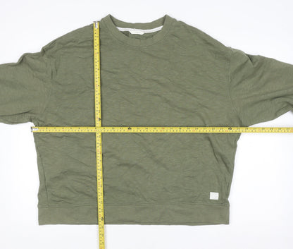 Mens UK Size 2XL Signal Green Pullover Sweatshirt
