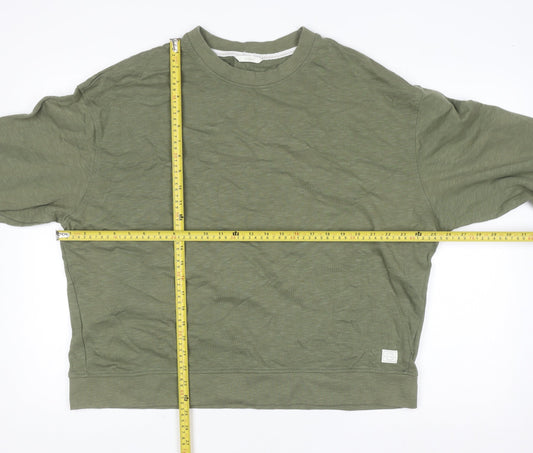 Mens UK Size 2XL Signal Green Pullover Sweatshirt