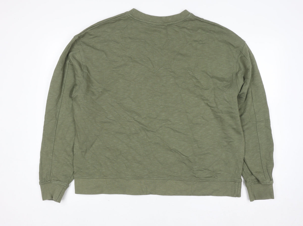 Mens UK Size 2XL Signal Green Pullover Sweatshirt