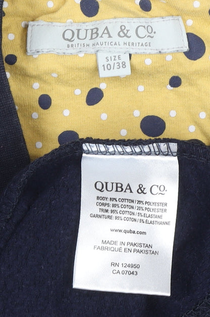 Quba & Co Women Navy Blue Size 10 Long Sleeve Sweatshirt Dress