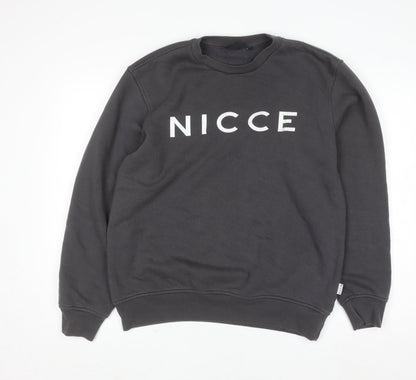 Womens UK Size M NICCE Black Pullover Sweatshirt