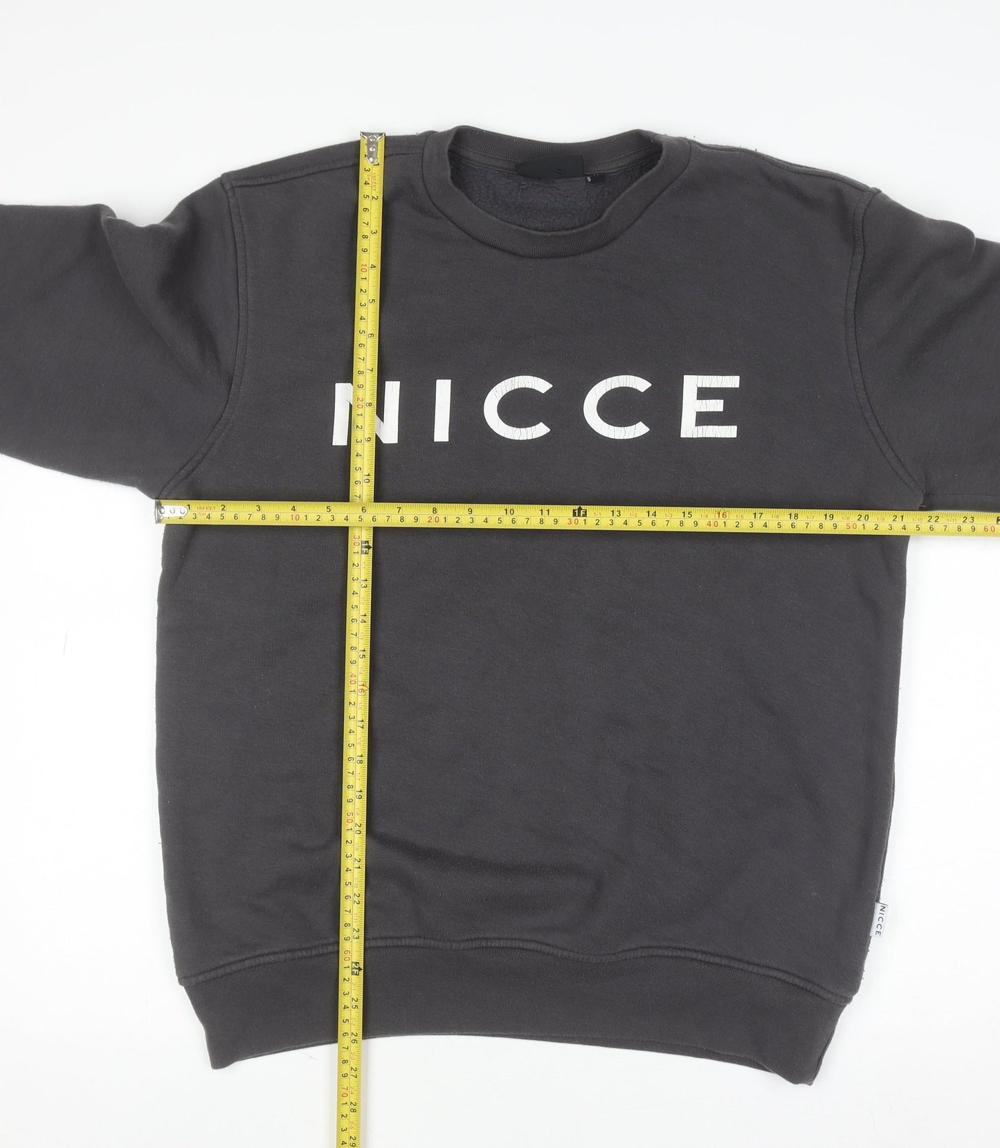 Womens UK Size M NICCE Black Pullover Sweatshirt