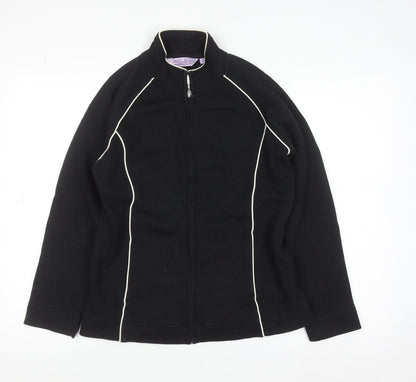 Womens UK Size S The Golf Co Black Full Zip Sweatshirt
