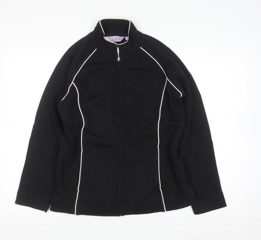 Womens UK Size S The Golf Co Black Full Zip Sweatshirt