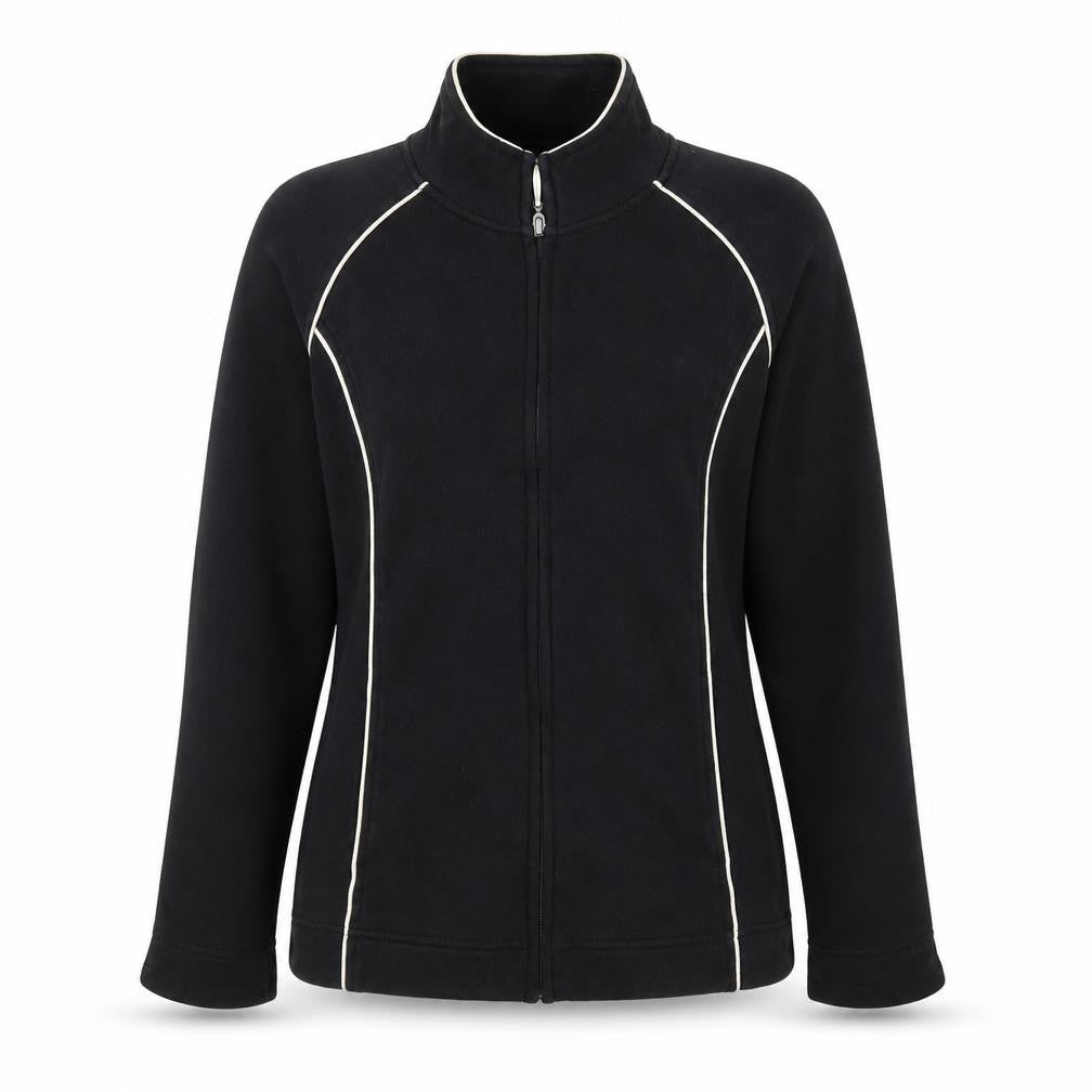 Womens UK Size S The Golf Co Black Full Zip Sweatshirt