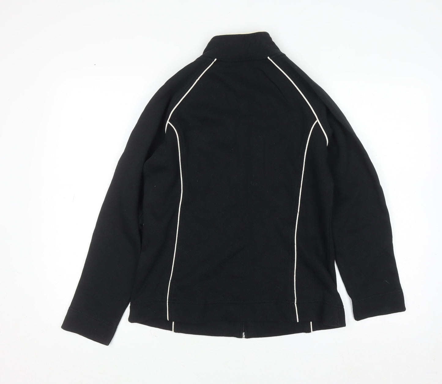 Womens UK Size S The Golf Co Black Full Zip Sweatshirt