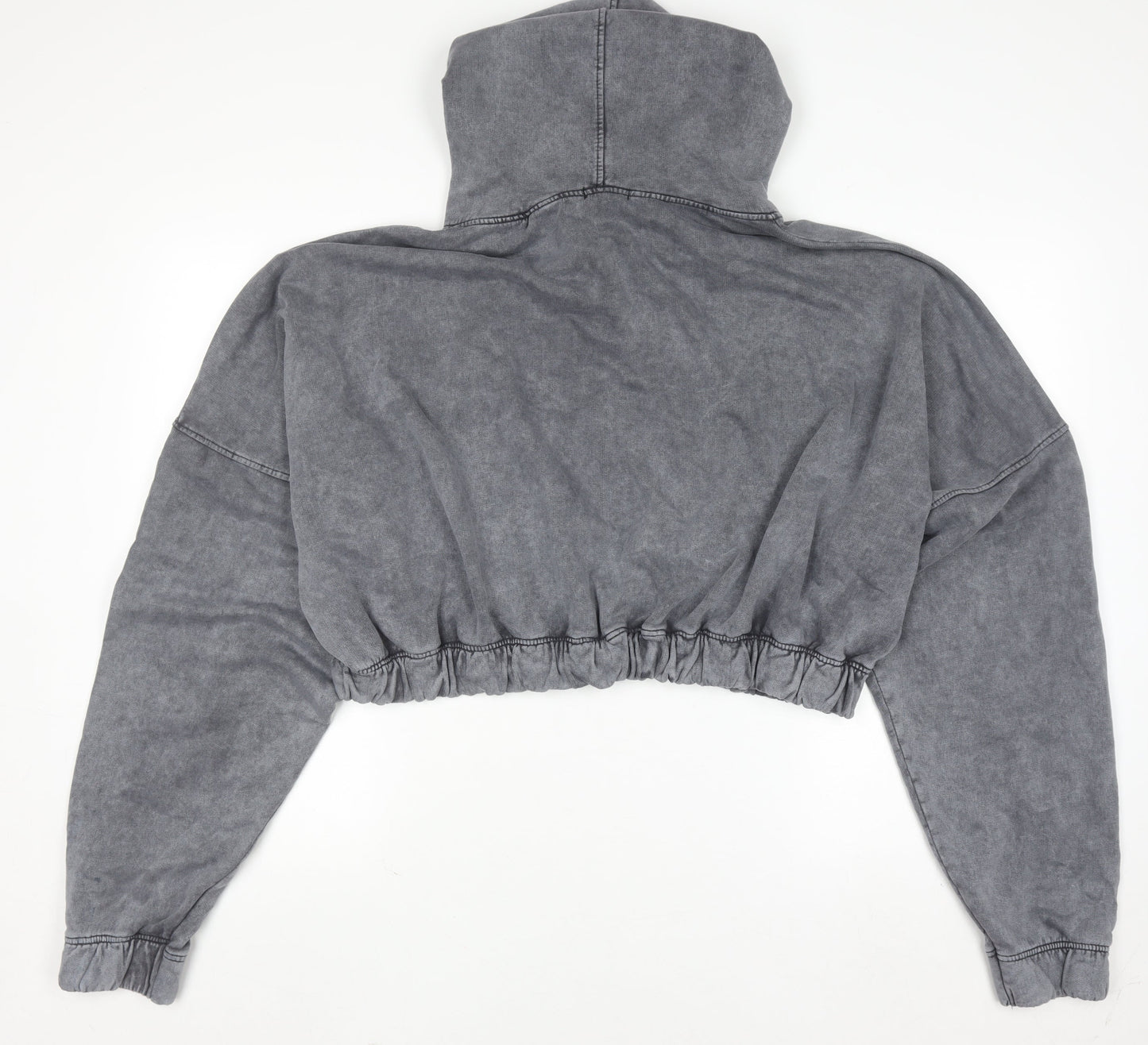 Womens UK Size XL Boohoo Grey Full Zip Hoodie