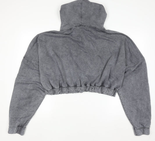 Womens UK Size XL Boohoo Grey Full Zip Hoodie