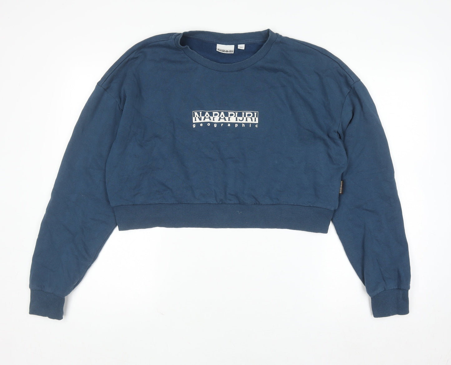 Womens UK Size M Napapijri Blue Pullover Sweatshirt