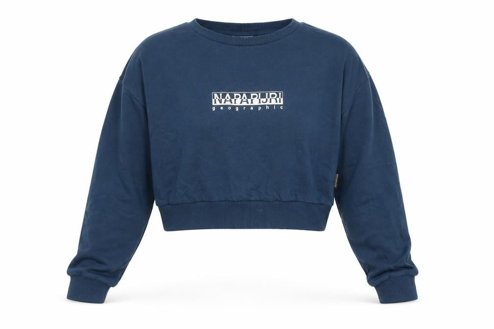 Womens UK Size M Napapijri Blue Pullover Sweatshirt