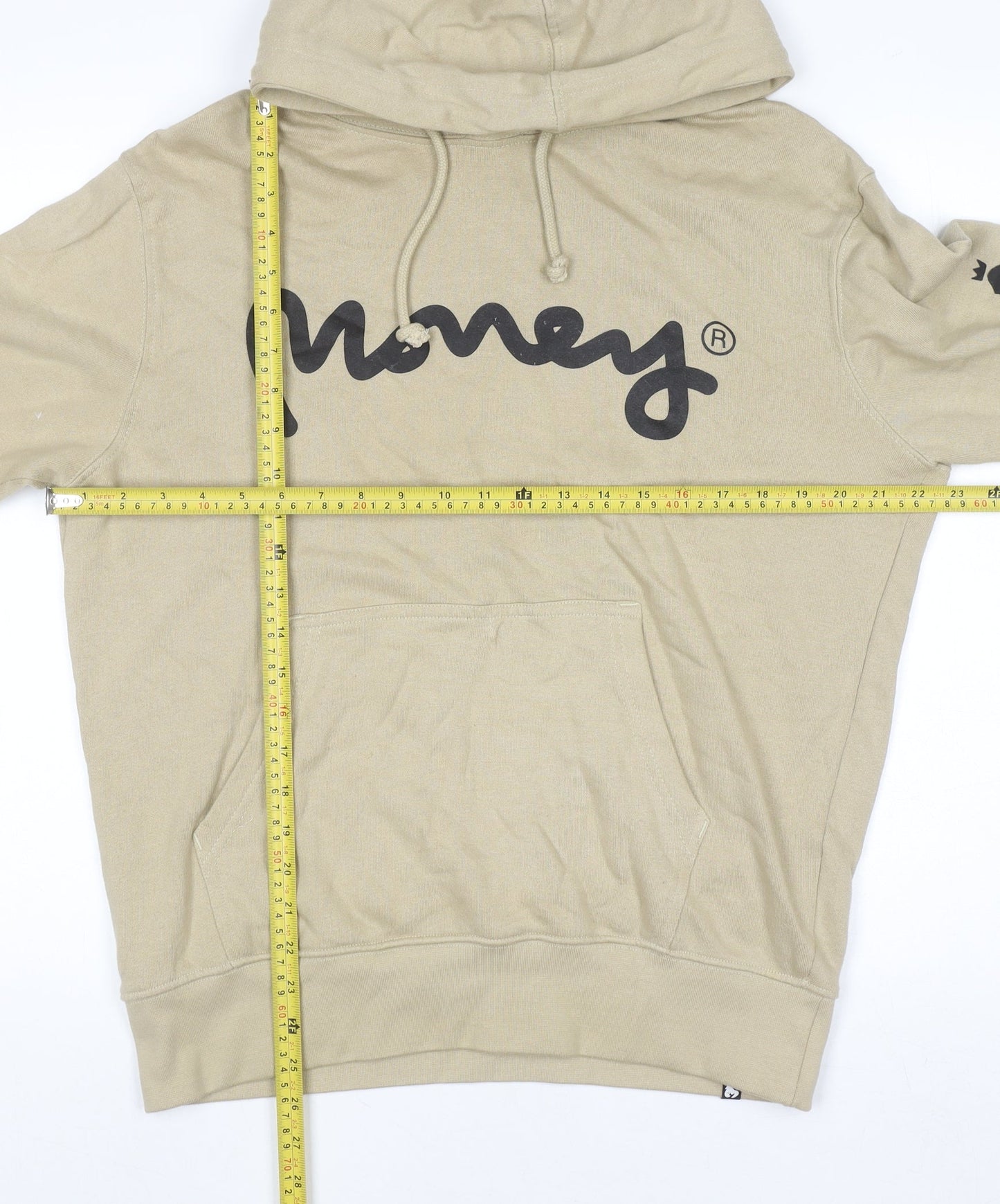 Mens UK Size M Money Beige Pullover Hoodie