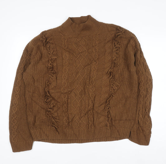 Womens UK Size M Marks and Spencer Brown Pullover Jumper