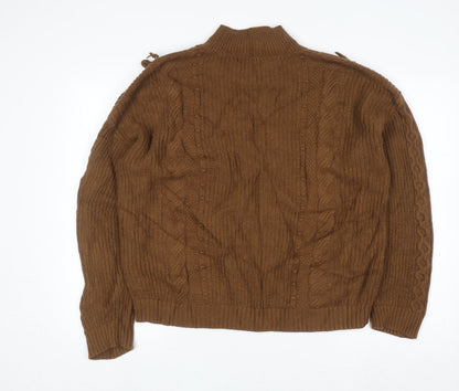 Womens UK Size M Marks and Spencer Brown Pullover Jumper