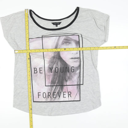 Womens UK Size 16 New Look Grey Basic T-Shirt