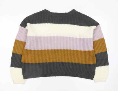 Jacqueline de Yong Women's Multicoloured M Knit Pullover Jumper