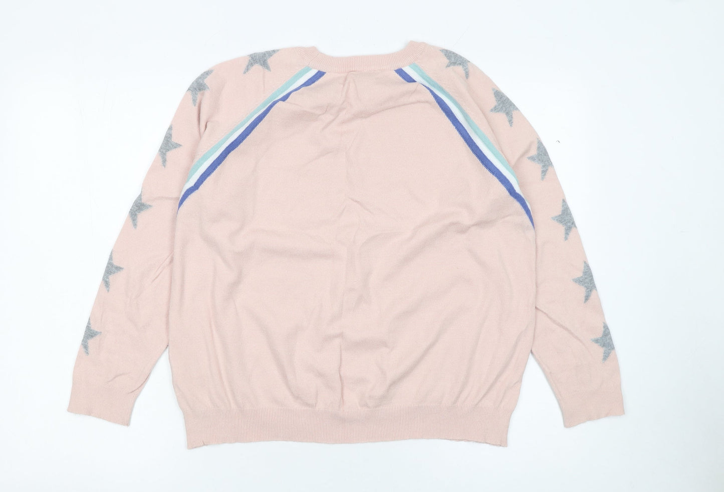 Womens UK Size 14 M&Co Pink Pullover Jumper