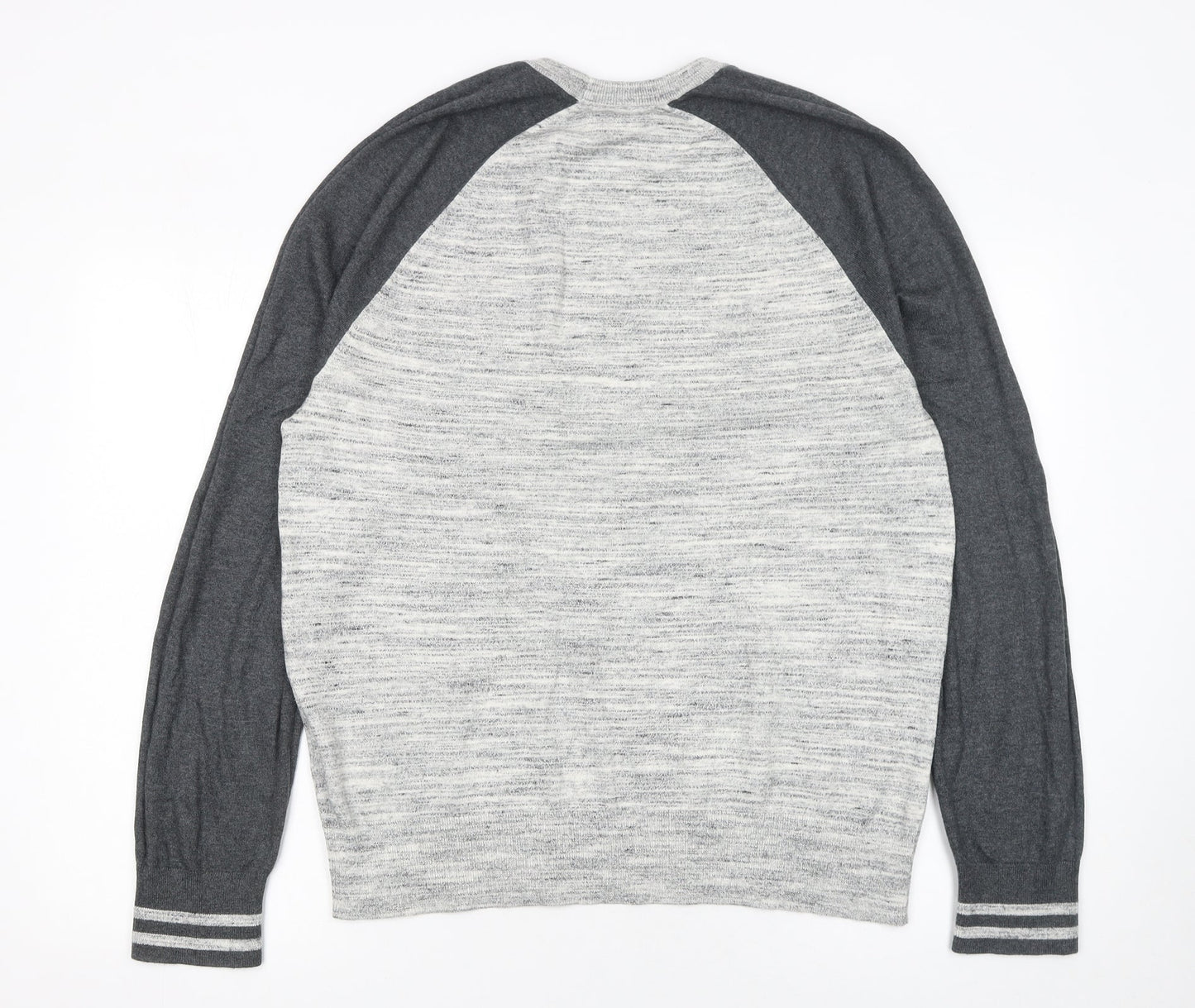Banana Republic Men's Grey Cotton Crew Neck Pullover Jumper L
