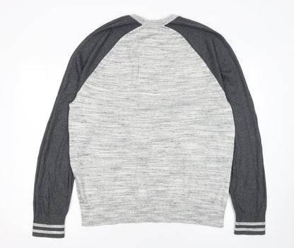Banana Republic Men's Grey Cotton Crew Neck Pullover Jumper L