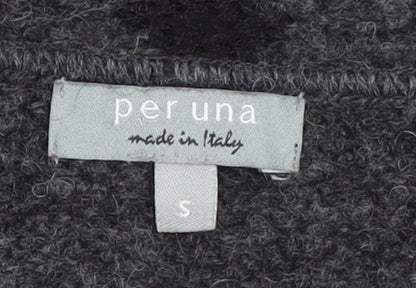 Marks and Spencer Per Una Women’s Grey Wool Blend Cowl Neck Cardigan Size S
