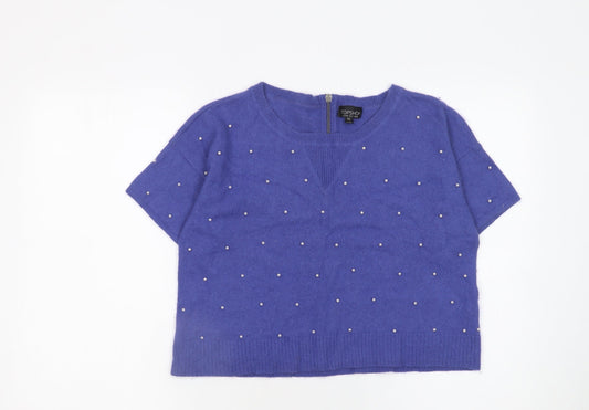 Womens UK Size 10 Topshop Purple Pullover Jumper