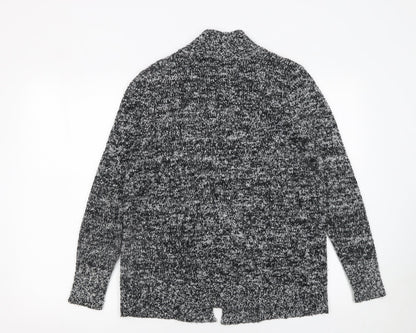 M&Co Women's Grey Chunky Knit Long Sleeve Cardigan Size 12