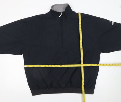 Mens UK Size L Lyle & Scott Black 1/2 Zip Sweatshirt