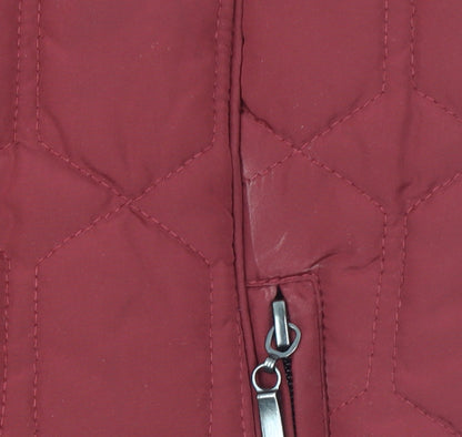 Grenouille Women's Red Quilted Lined Sleeveless Waistcoat Size 10