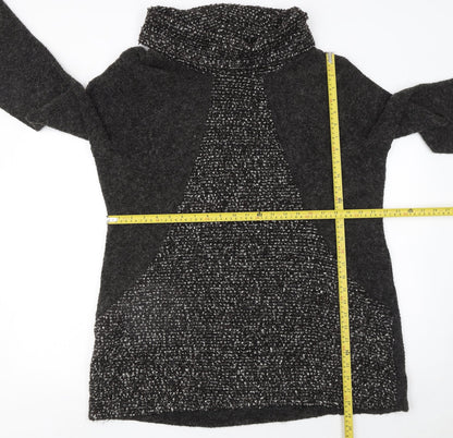 Klass Womens Grey Wool Blend Roll Neck Long Sleeve Jumper XL