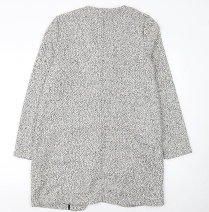 F&F Women’s Grey Longline Open Knit Cardigan UK 10
