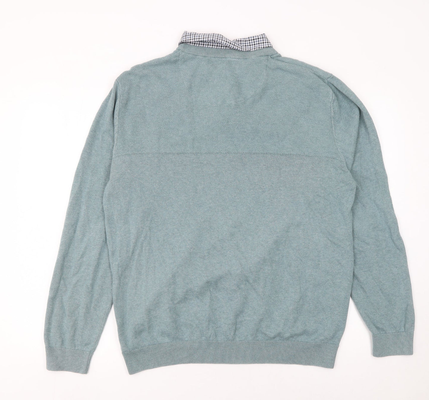 Matalan Men's Green Cotton Crew Neck Jumper L