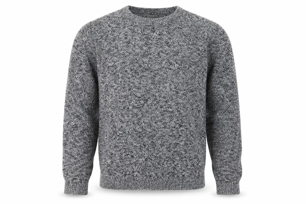 SELECTED HOMME Men's Grey Cotton Knit Crew Neck Jumper Size S