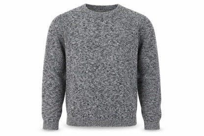 SELECTED HOMME Men's Grey Cotton Knit Crew Neck Jumper Size S